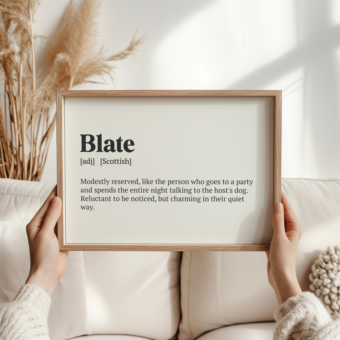 Blate Scottish Print | Scottish Word Meanings