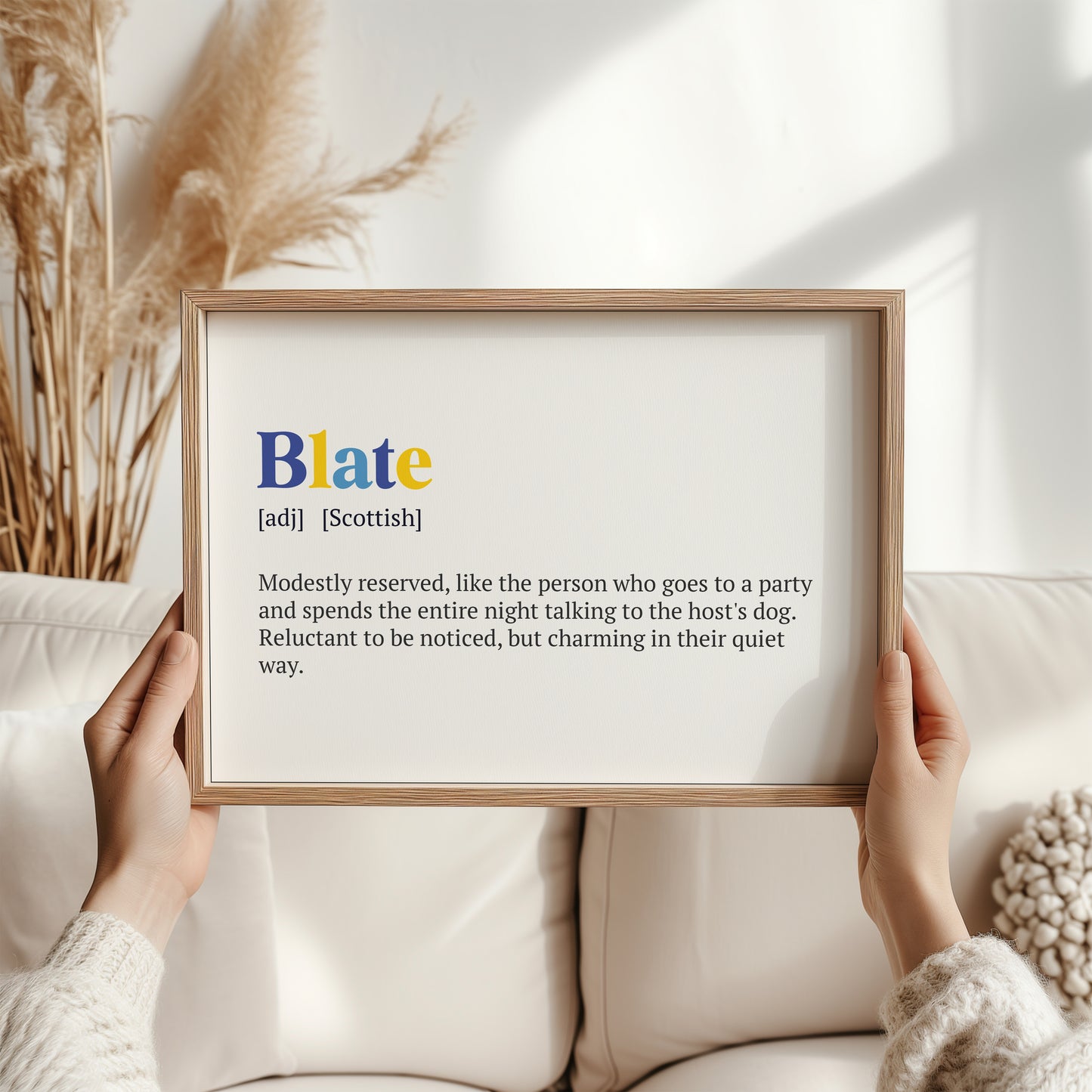 Blate Scottish Print | Scottish Word Meanings