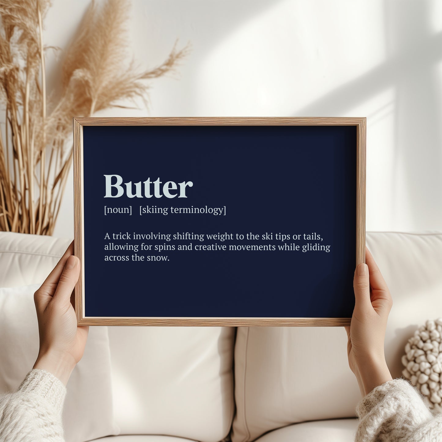 Butter Ski Poster | Skiing Wall Art | Ski Season Decor | Skiing Gifts | Skiing Terms Words