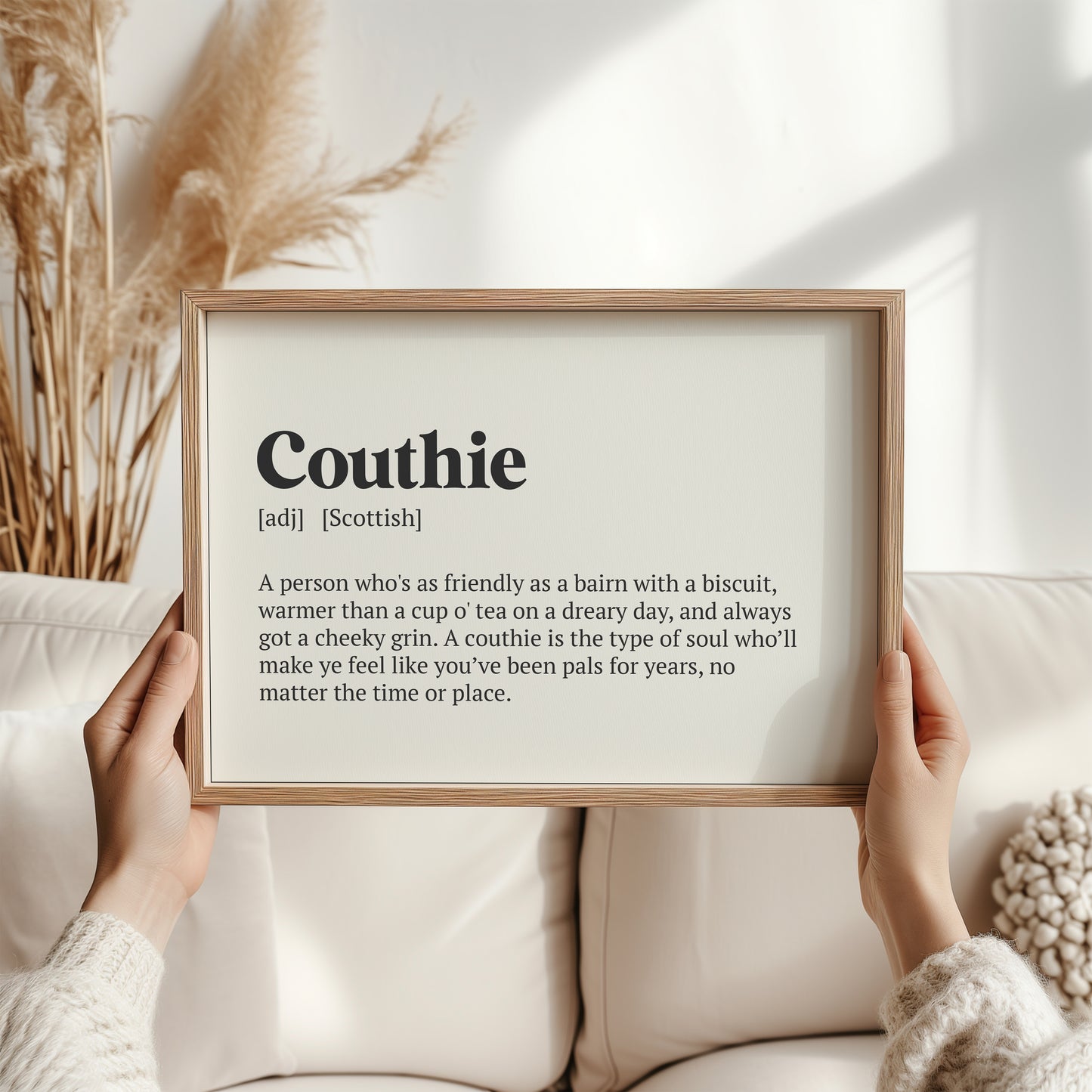 Couthie Scottish Print | Scottish Dialect Wall Art | Scottish Words