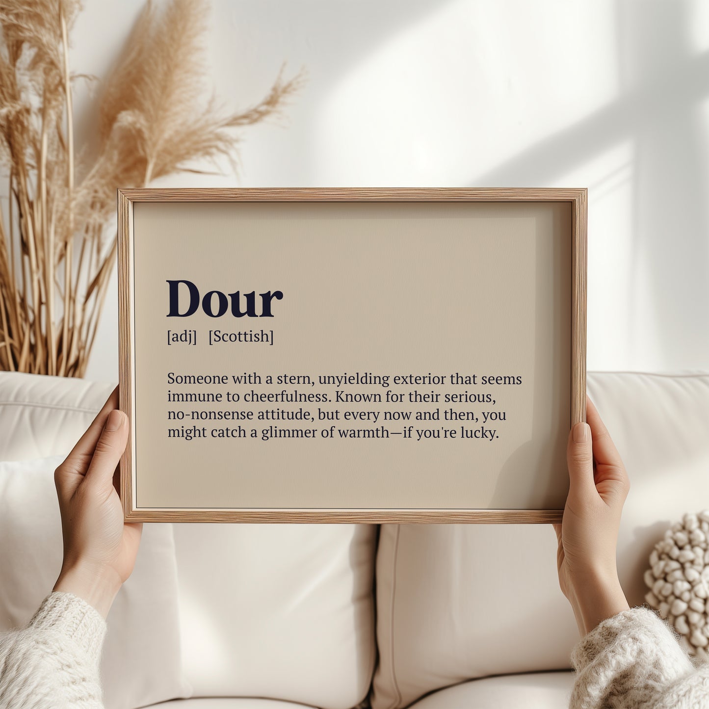 Dour Scottish Print | Scottish Dialect Wall Art
