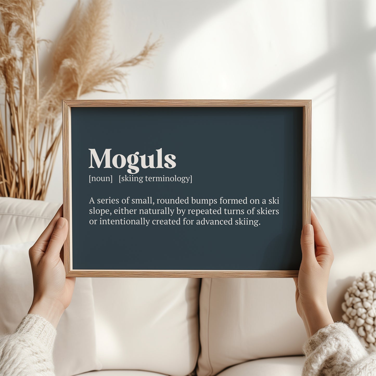 Moguls Ski Poster | Skiing Wall Art | Ski Season Decor | Skiing Gifts