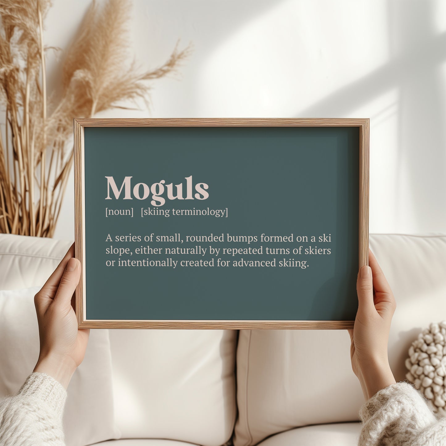 Moguls Ski Poster | Skiing Wall Art | Ski Season Decor | Skiing Gifts