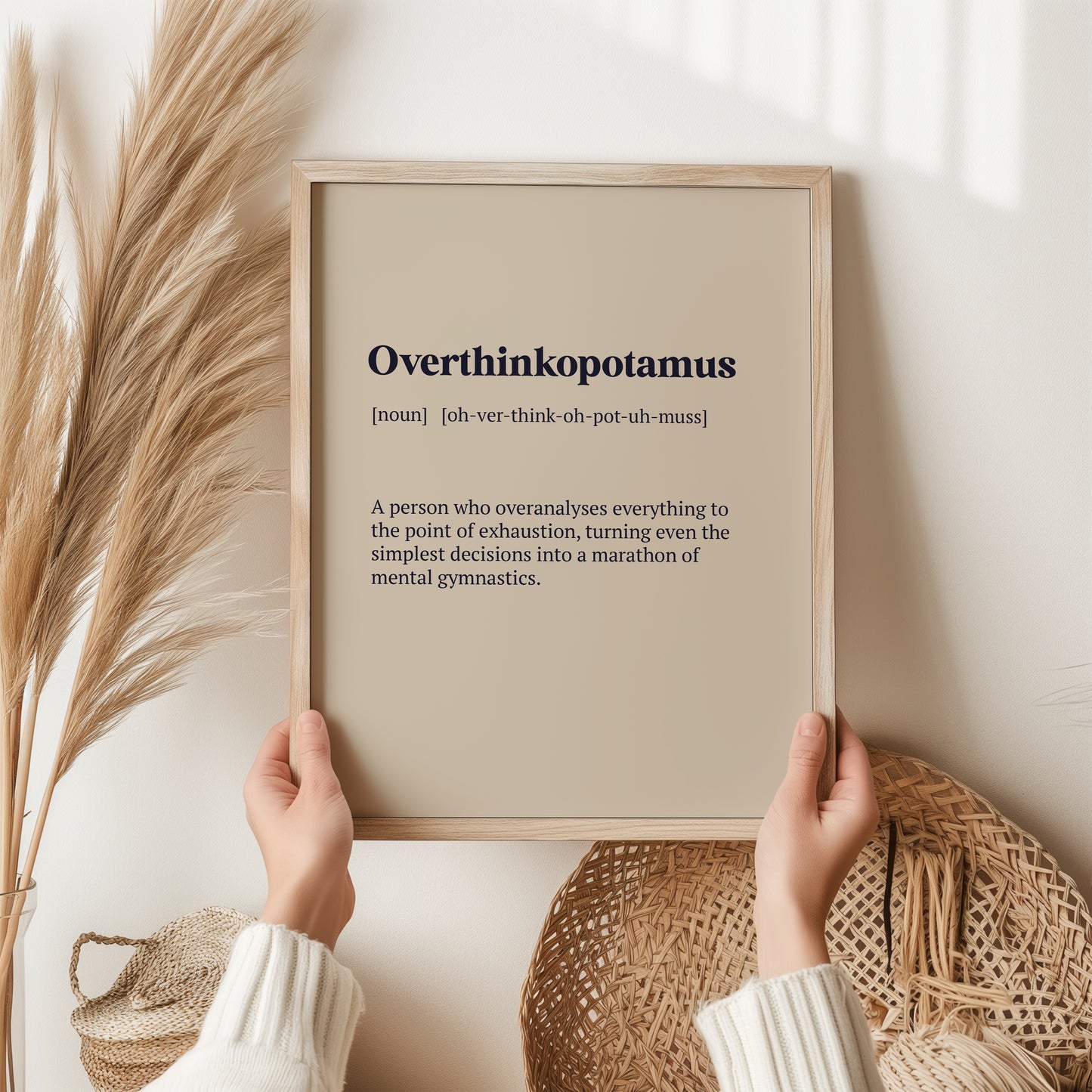Funny Overthinking Print | Humorous Wall Art | Friends Gift