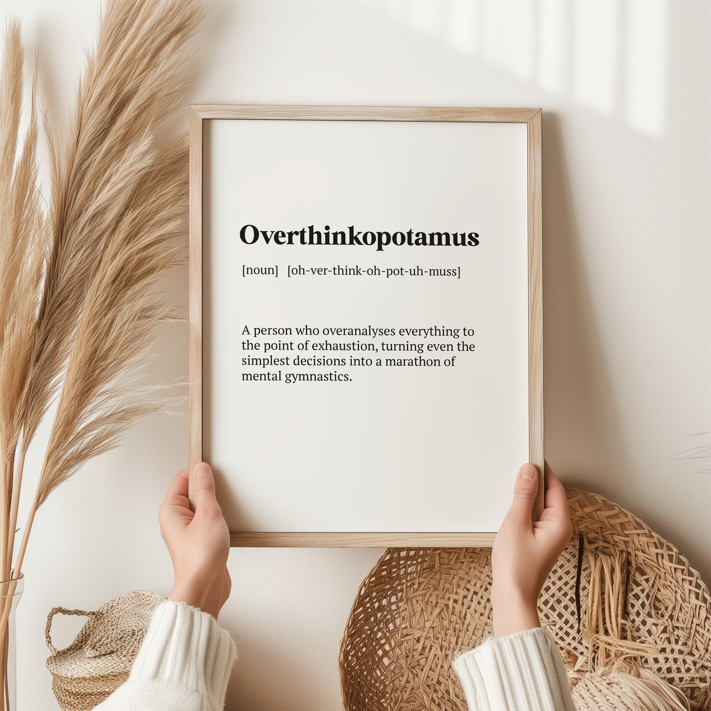Funny Overthinking Print | Humorous Wall Art | Friends Gift