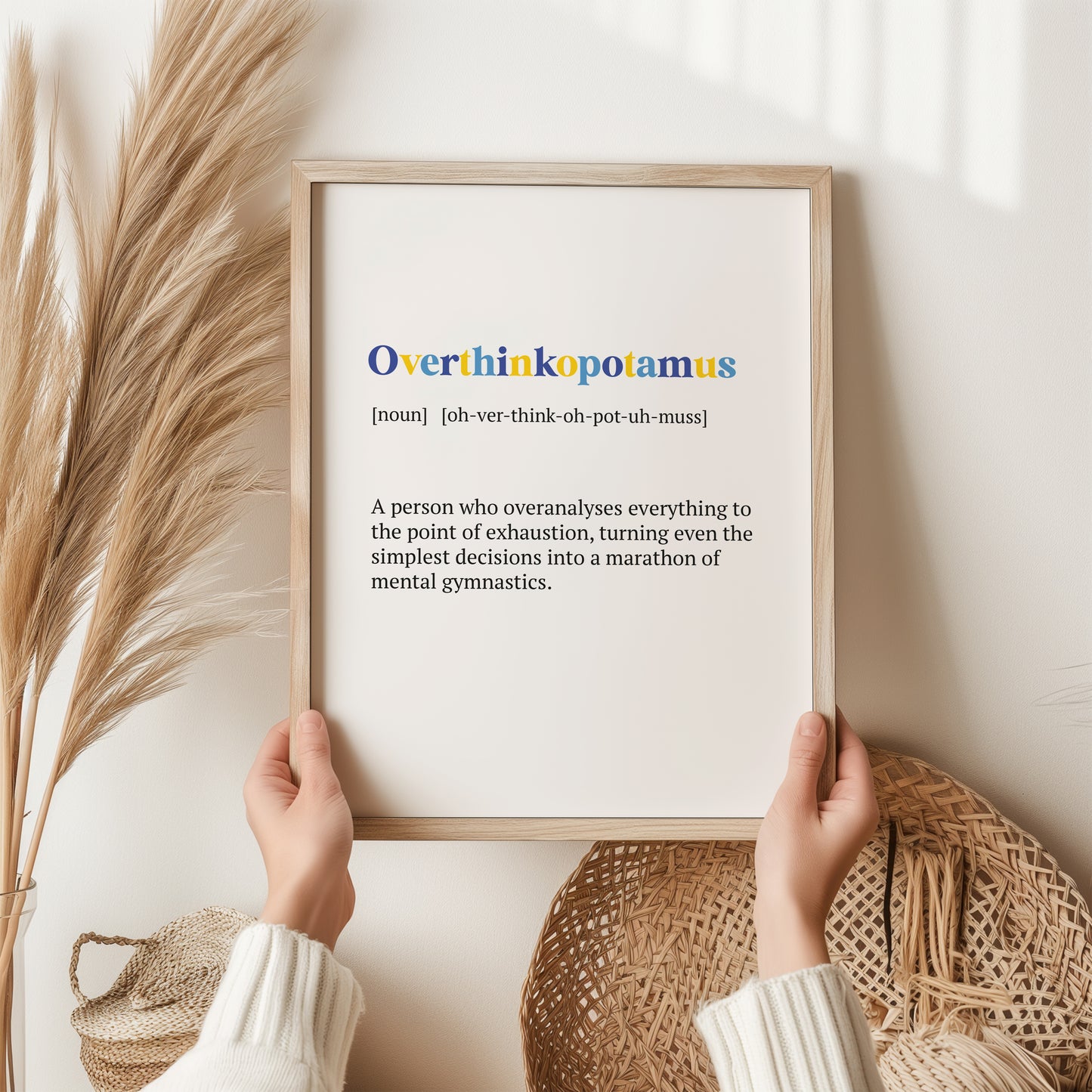 Funny Overthinking Print | Humorous Wall Art | Friends Gift