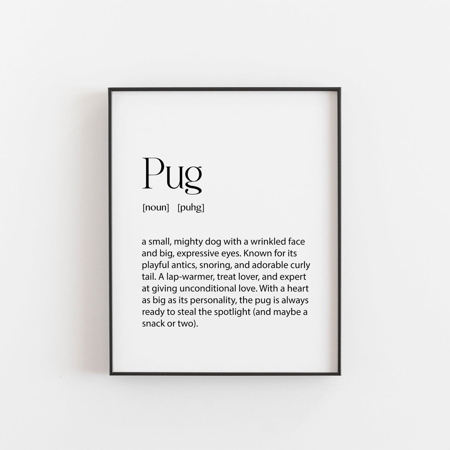 Pug Print | Dog Lovers Gifts | Pug Owner Gifts | Pug Poster