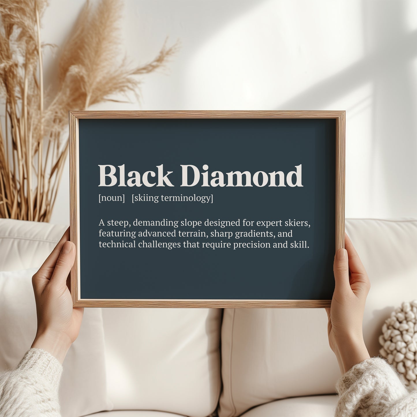 Black Diamond Ski Poster | Skiing Wall Art | Ski Season Decor | Skiing Gifts