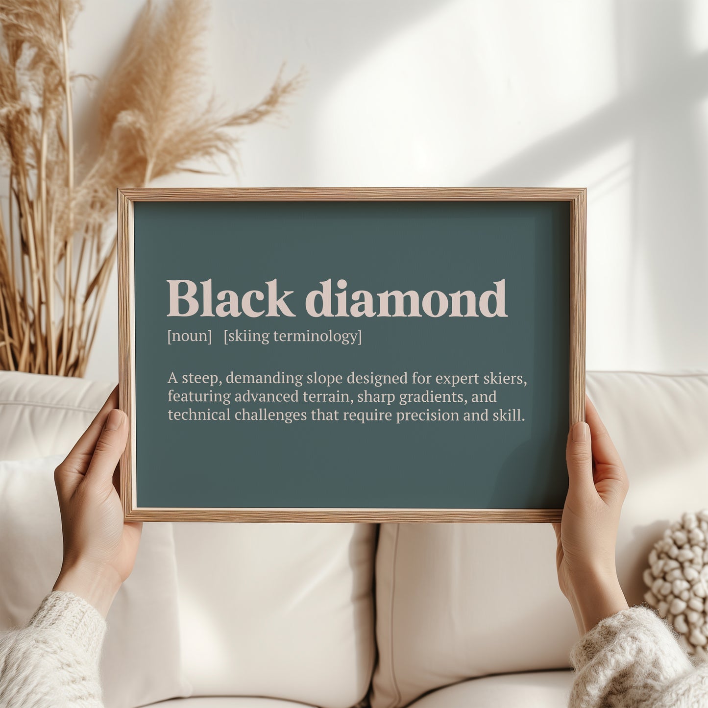 Black Diamond Ski Poster | Skiing Wall Art | Ski Season Decor | Skiing Gifts
