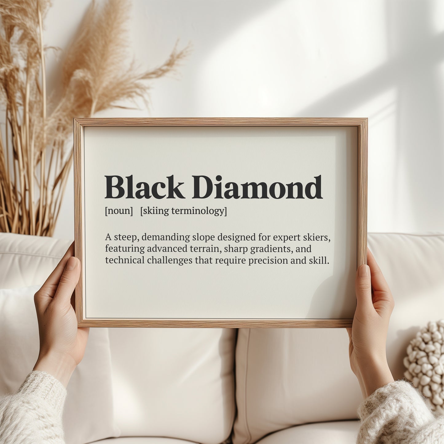Black Diamond Ski Poster | Skiing Wall Art | Ski Season Decor | Skiing Gifts