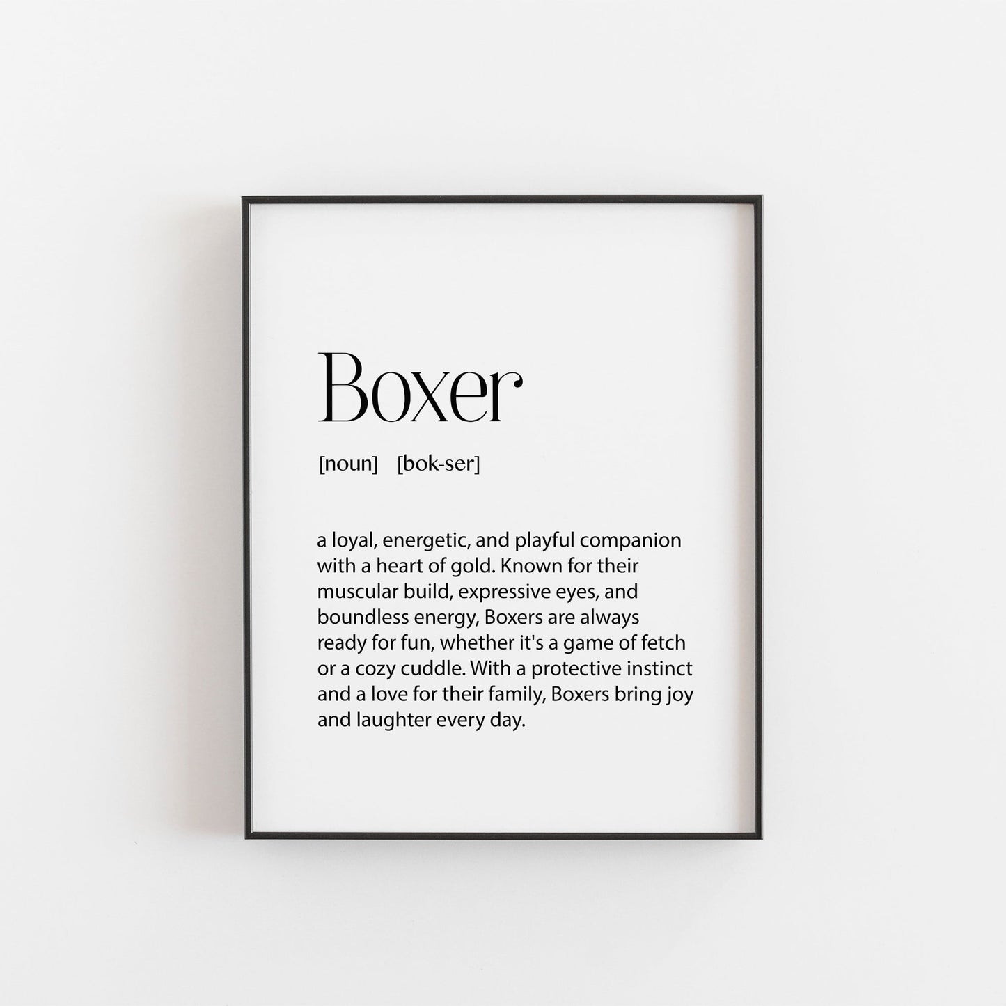 Boxer Print | Dog Lovers Gifts | Boxer Owner Gifts | Boxer Poster