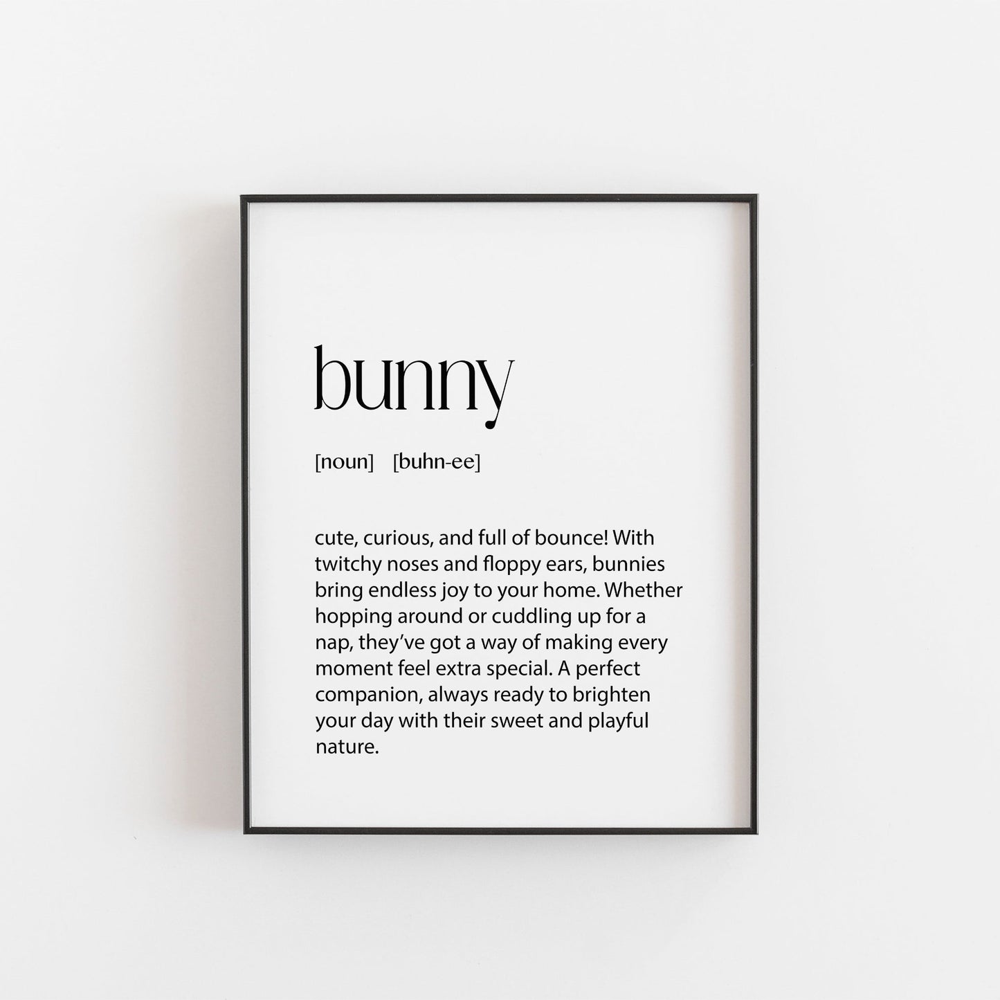 Bunny Poster | Pet Gifts | Bunny Owner Gifts | Bunny Room Gallery Art