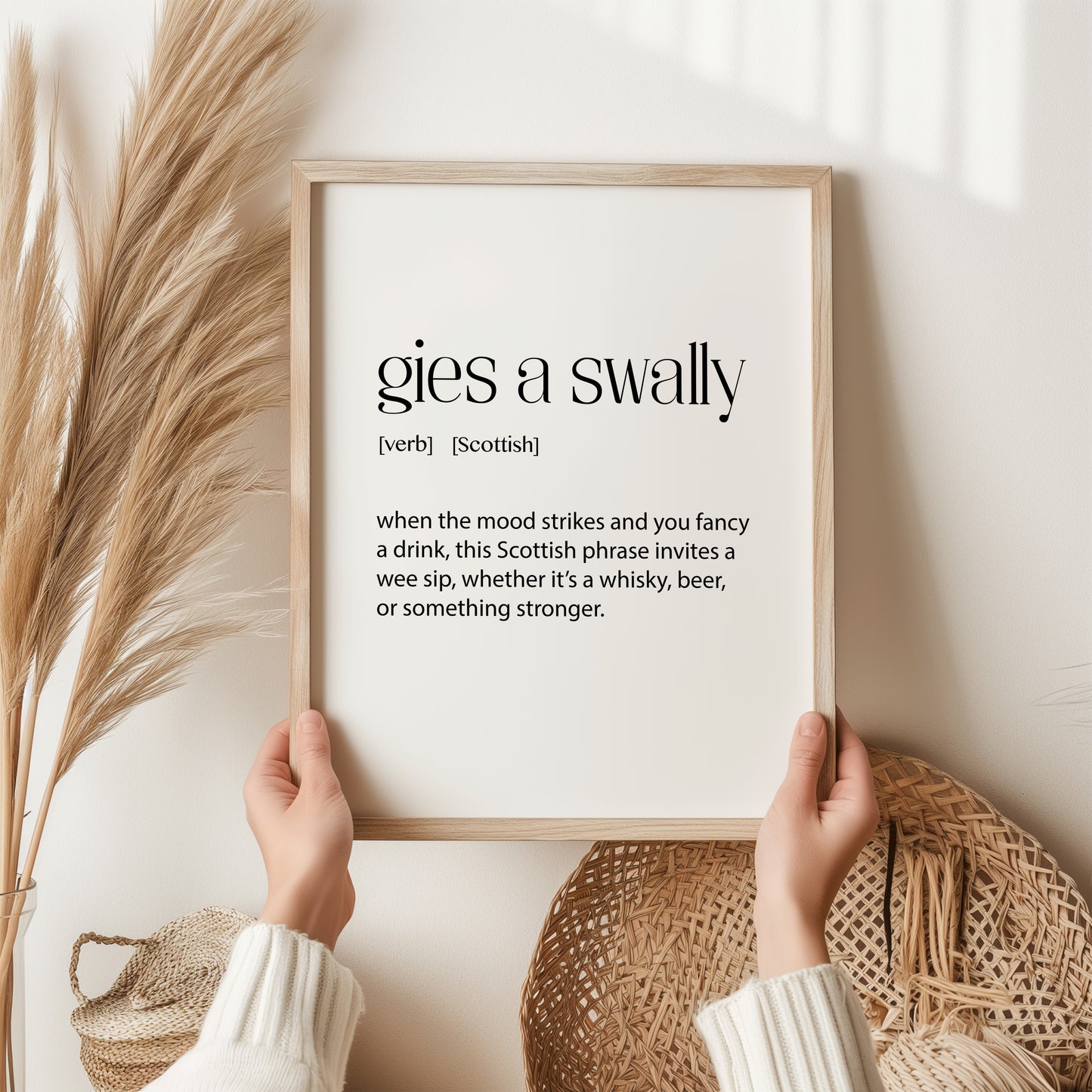 Gies a Swally Print | Scottish Wall Art | Dictionary Word Poster