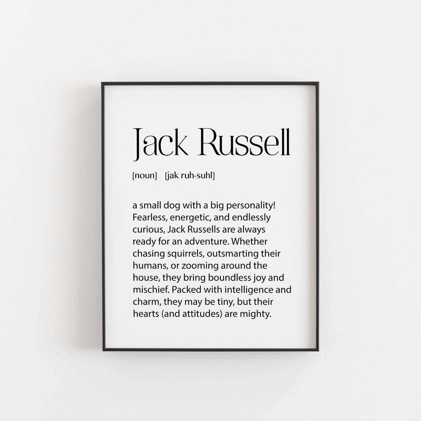 Jack Russell Print | Dog Lovers Gifts | Jack Russell Owner Gifts | Jack Russell Poster