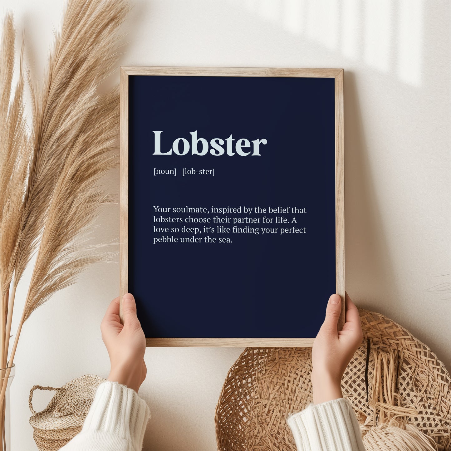Lobster Print | Definition Wall Art | Valentines Day Print