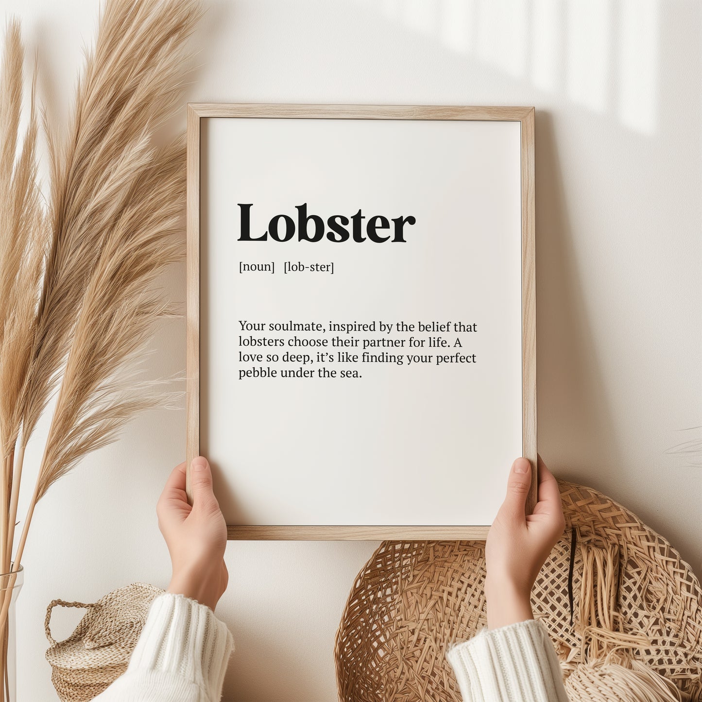 Lobster Print | Definition Wall Art | Valentines Day Print