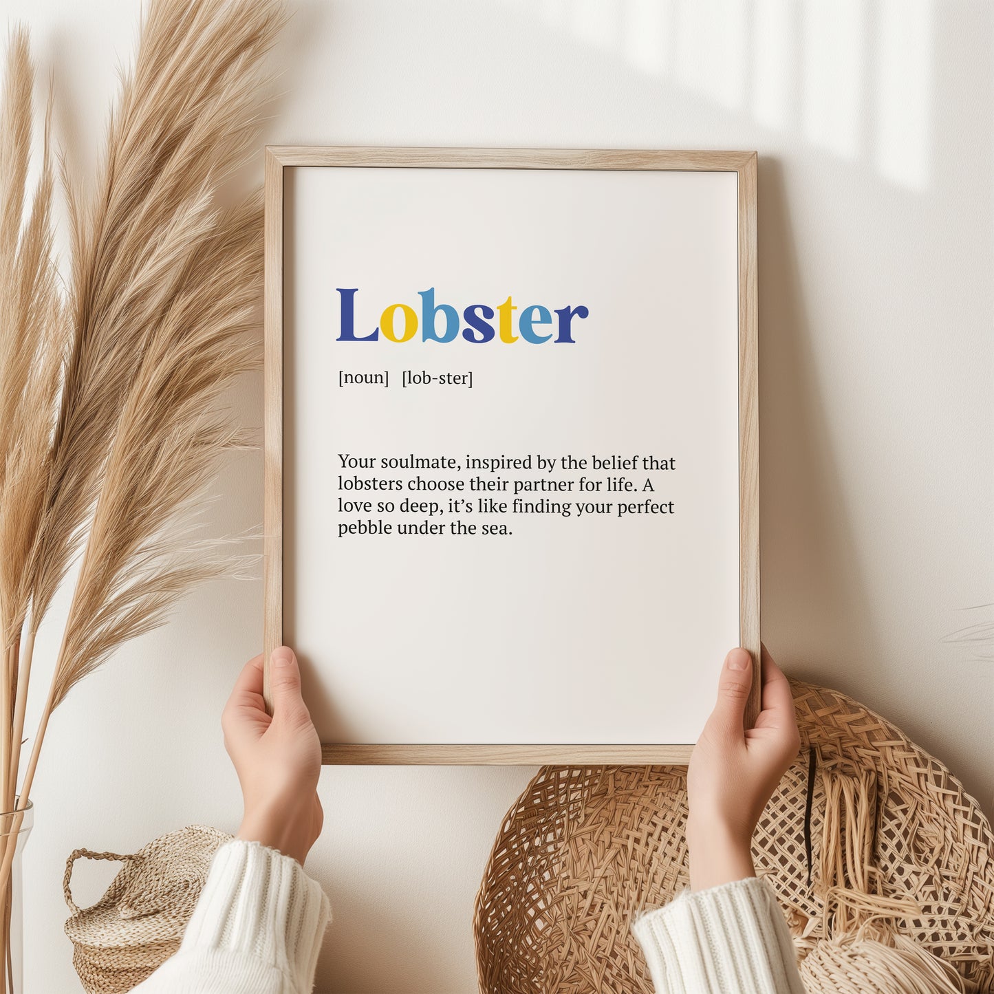 Lobster Print | Definition Wall Art | Valentines Day Print
