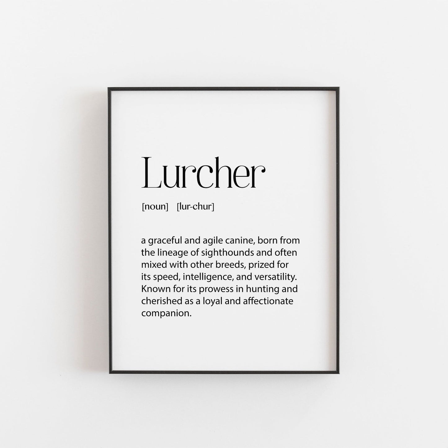 Lurcher Print | Dog Lovers Gifts | Lurcher Owner Gifts | Lurcher Poster