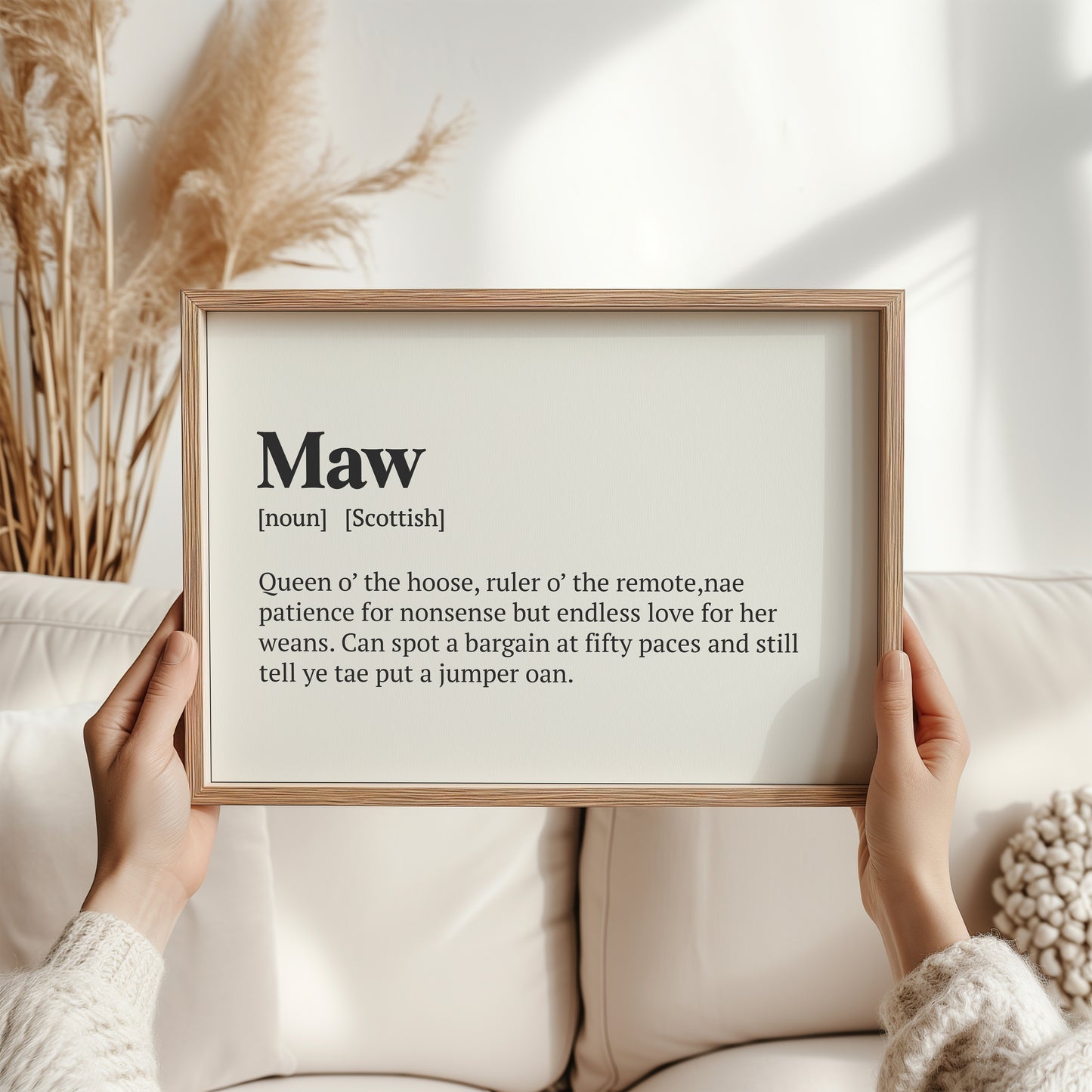 Maw Scottish Definition Print – Funny Scottish Mum Wall Art Gift