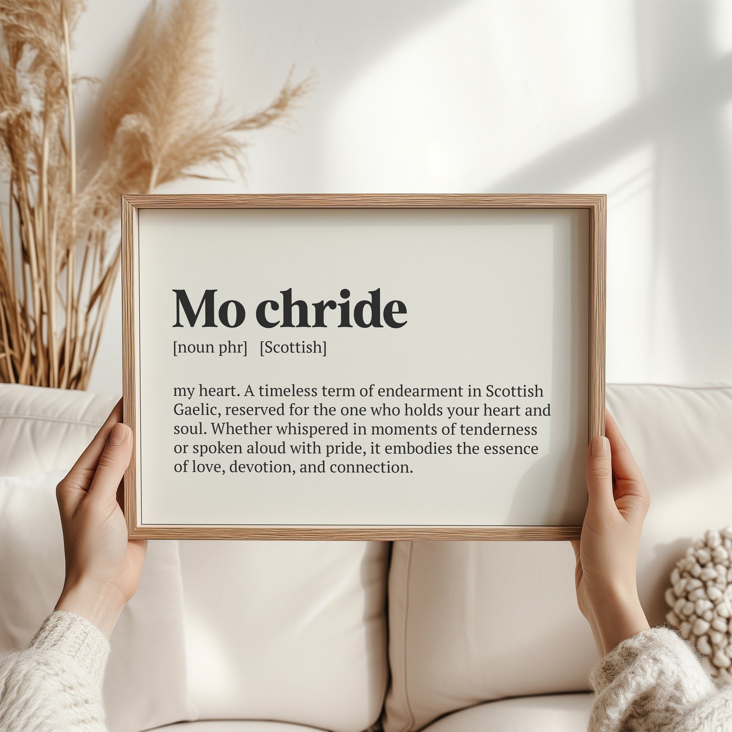 Mo chride Scottish Print | Scottish Word Meaning Art