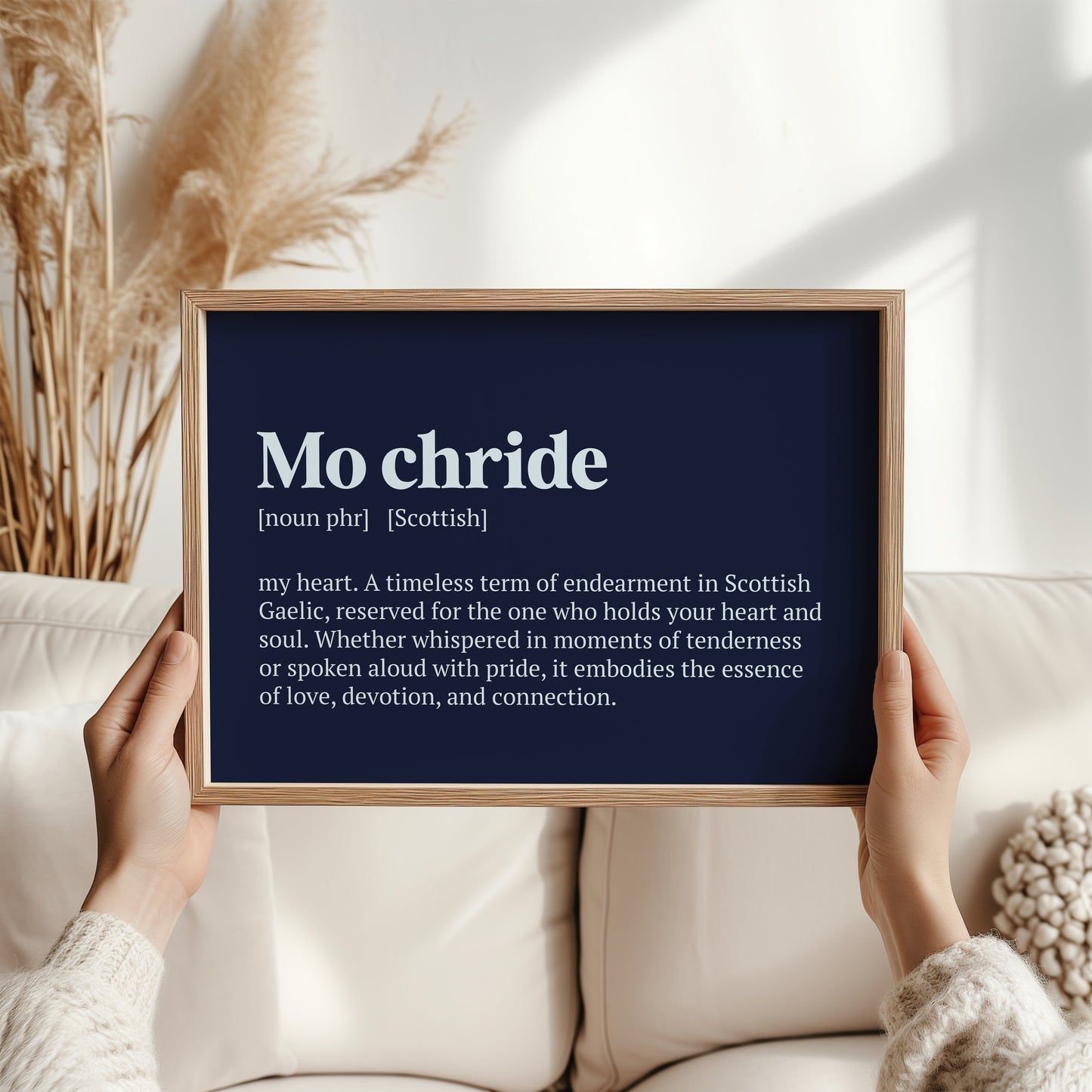 Mo chride Scottish Print | Scottish Word Meaning Art
