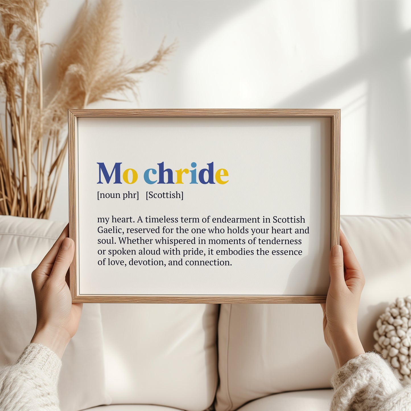 Mo chride Scottish Print | Scottish Word Meaning Art