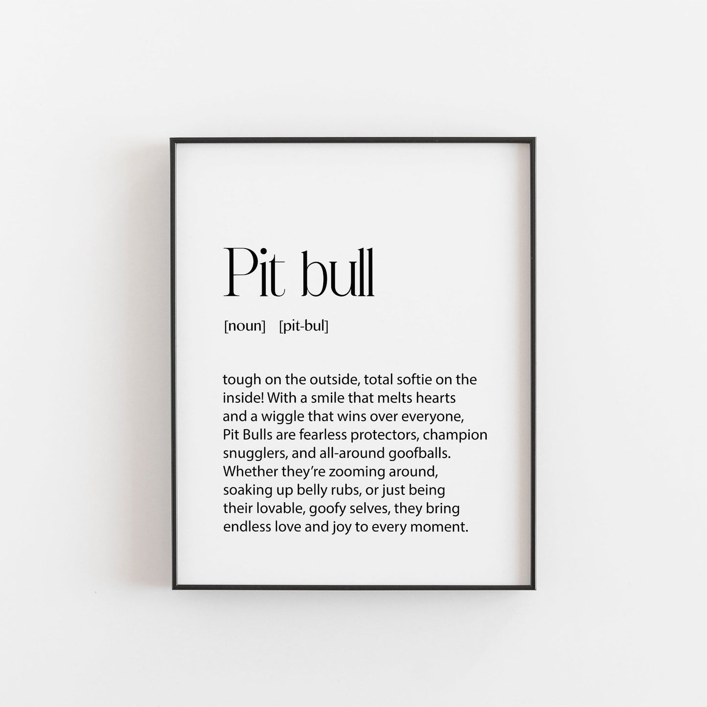 Pit bull Print | Dog Lovers Gifts | Pit bull Owner Gifts | Pit bull Poster