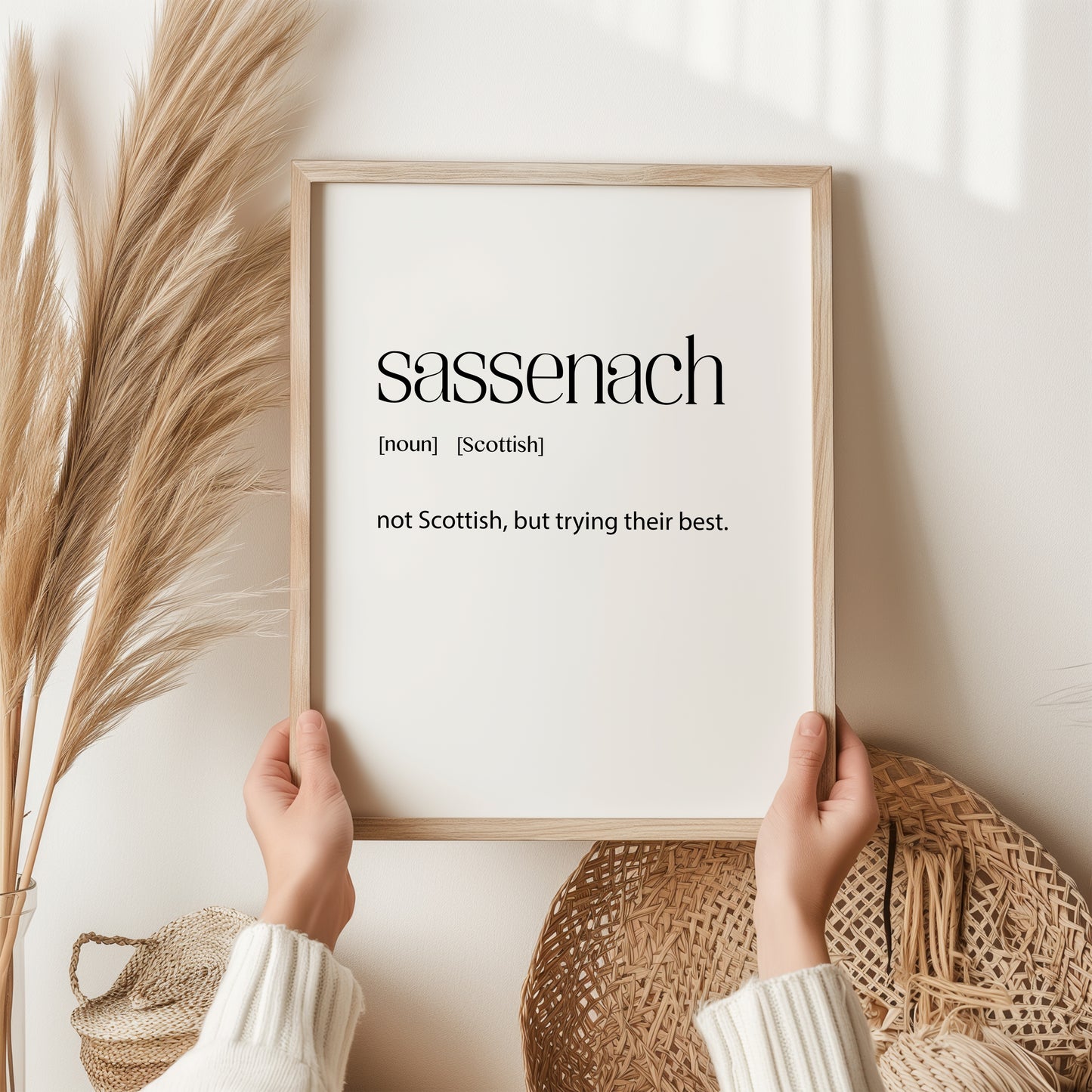 Sassenach Print | Scottish Wall Art | Word Meaning | Scotland