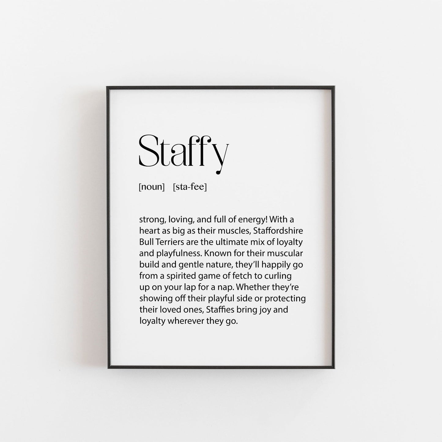 Staffy Print | Dog Lovers Gifts | Staffy Owner Gifts | Staffy Poster