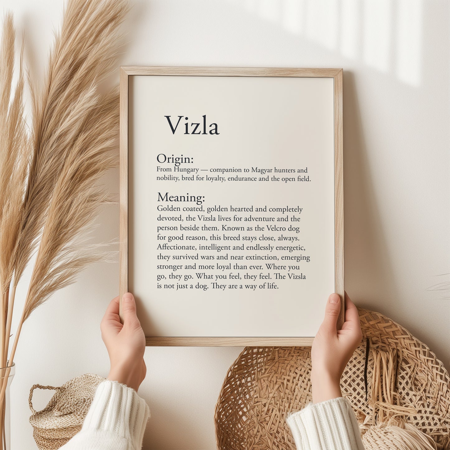 Vizsla Print | Vizsla Owner Gift | Velcro Dog Wall Art | Hungarian Vizsla Lover Poster
