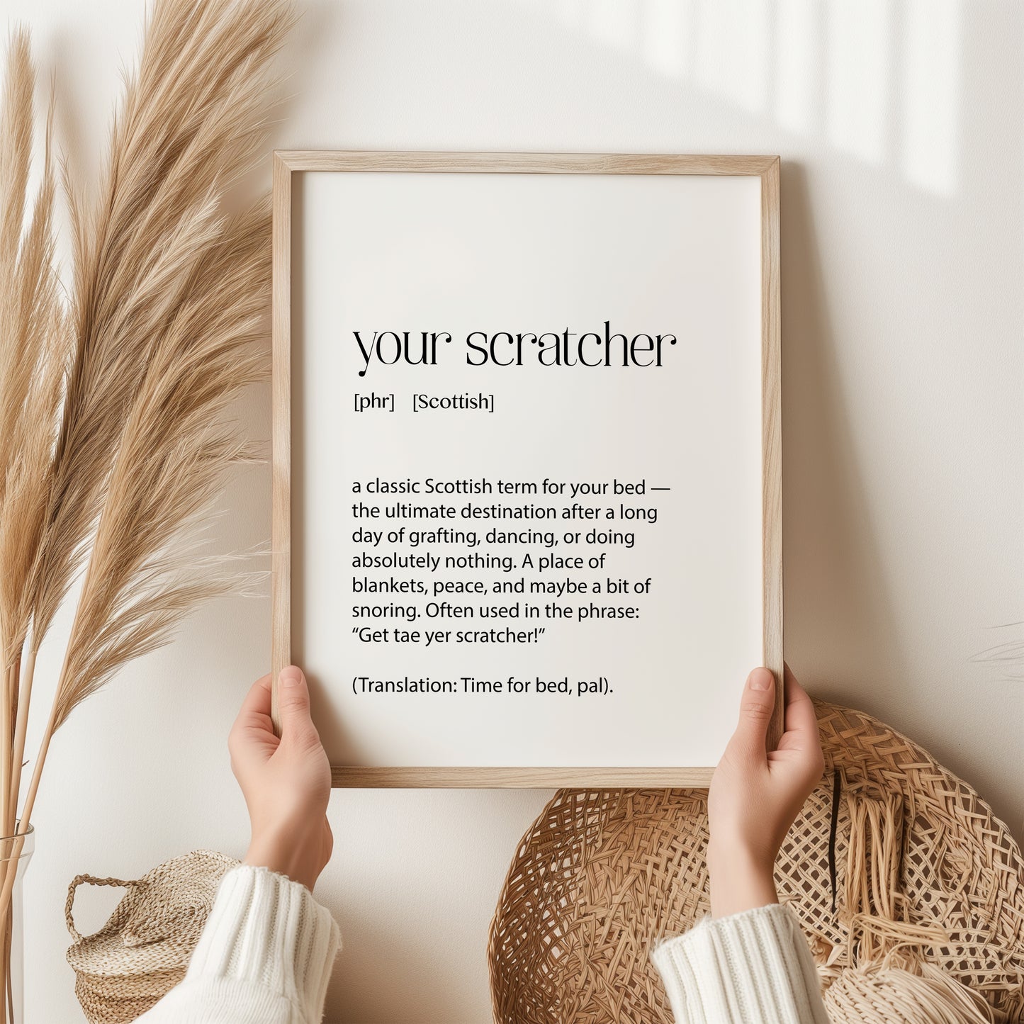 Your Scatcher Print | Scottish Wall Art | Dictionary Word Poster | Scottish