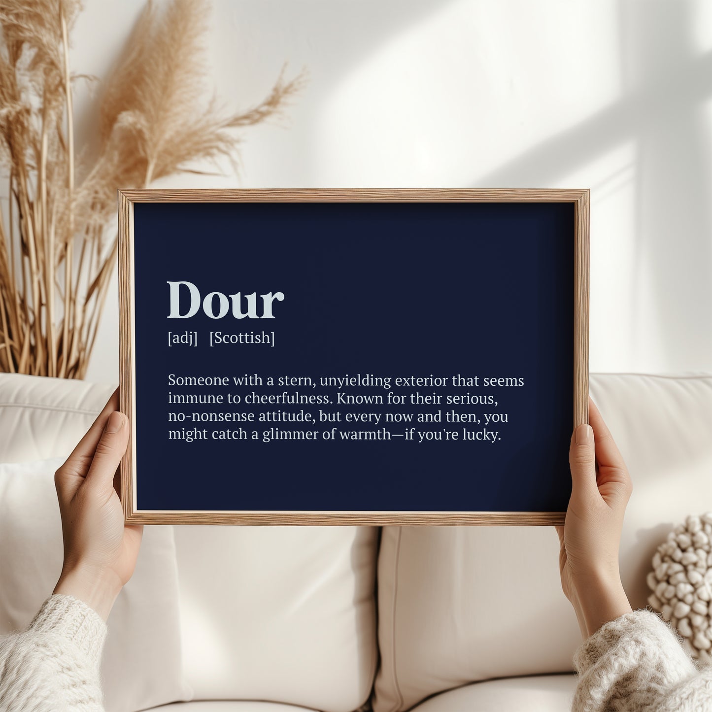 Dour Scottish Print | Scottish Dialect Wall Art