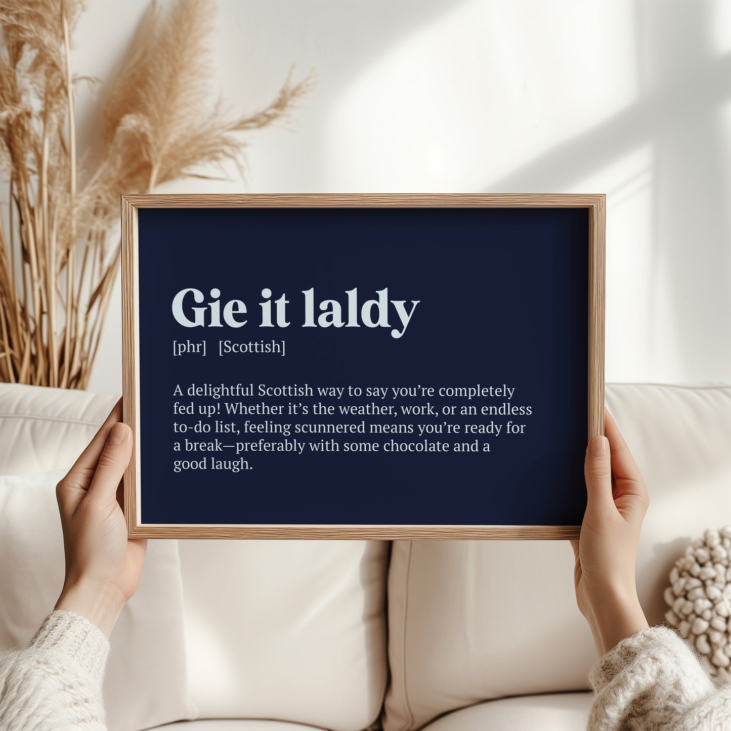 Gie it laldy Scottish Print | Scottish Word Meaning Art