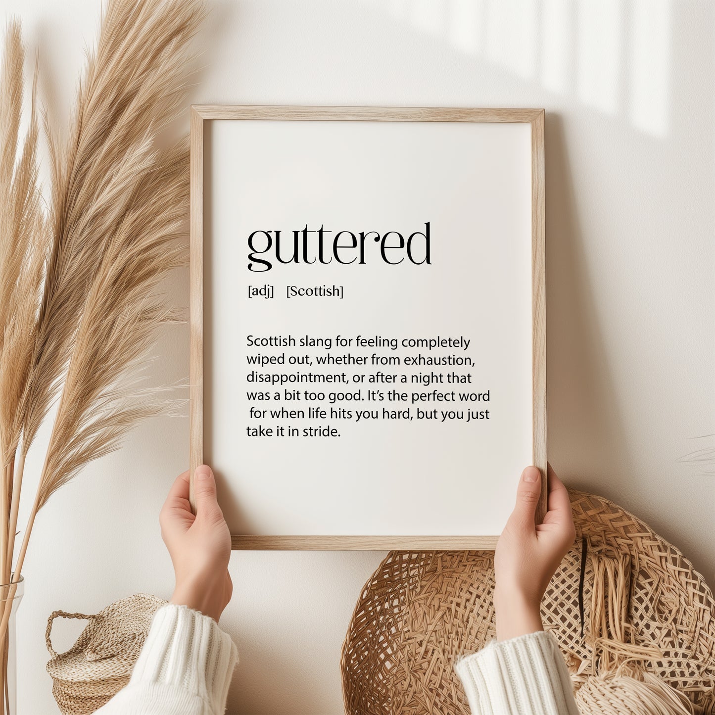 Guttered Print | Scottish Wall Art | Word Meaning | Gift