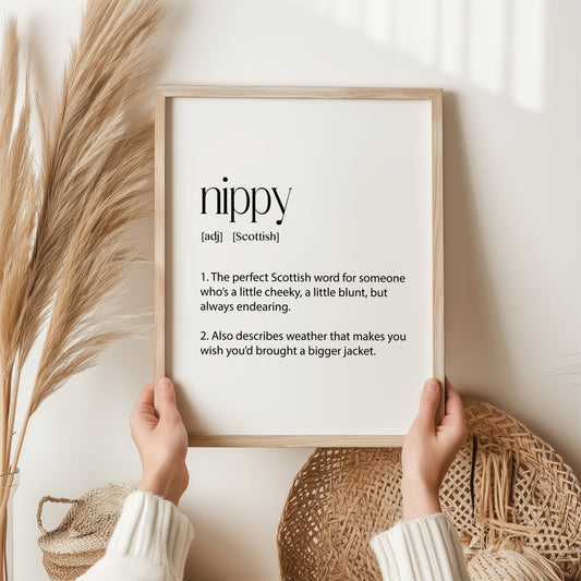 Nippy Print | Scottish Wall Art | Word Meaning