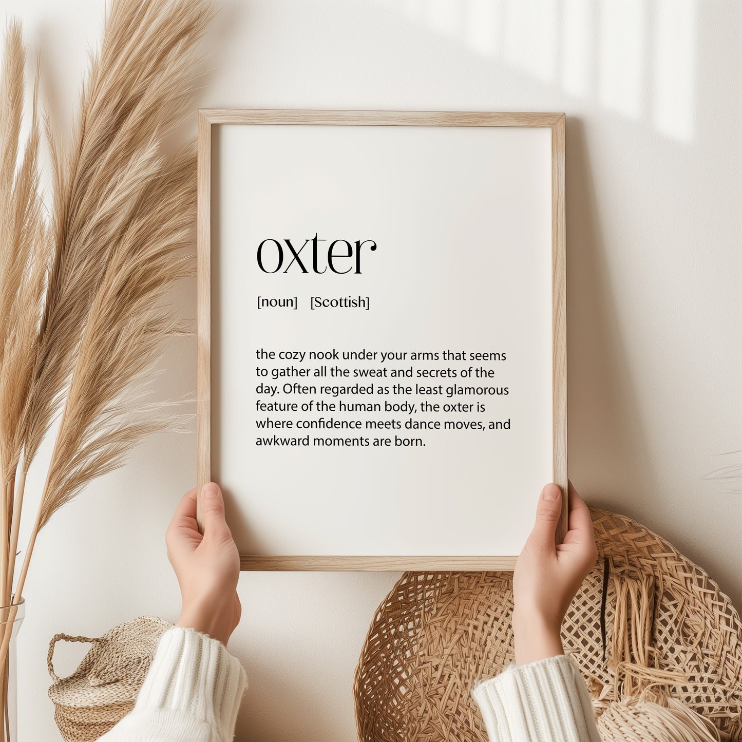 Oxter Print | Scottish Wall Art | Word Meaning