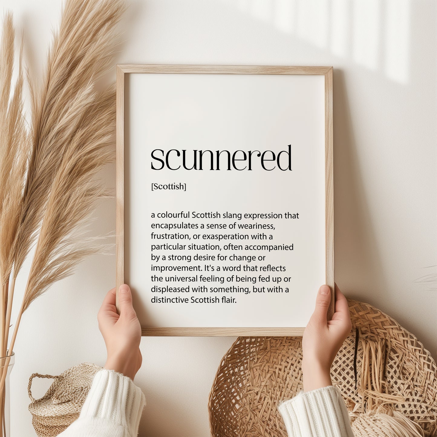 Scunnered Print | Scottish Wall Art | Dictionary Word Poster | Scottish
