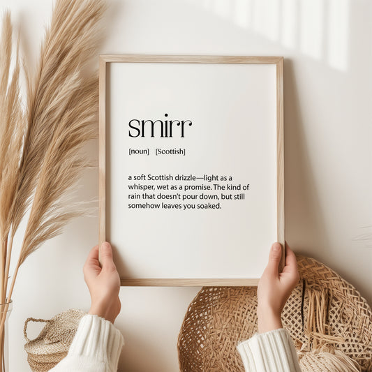 Smirr Print | Scottish Wall Art | Word Meaning