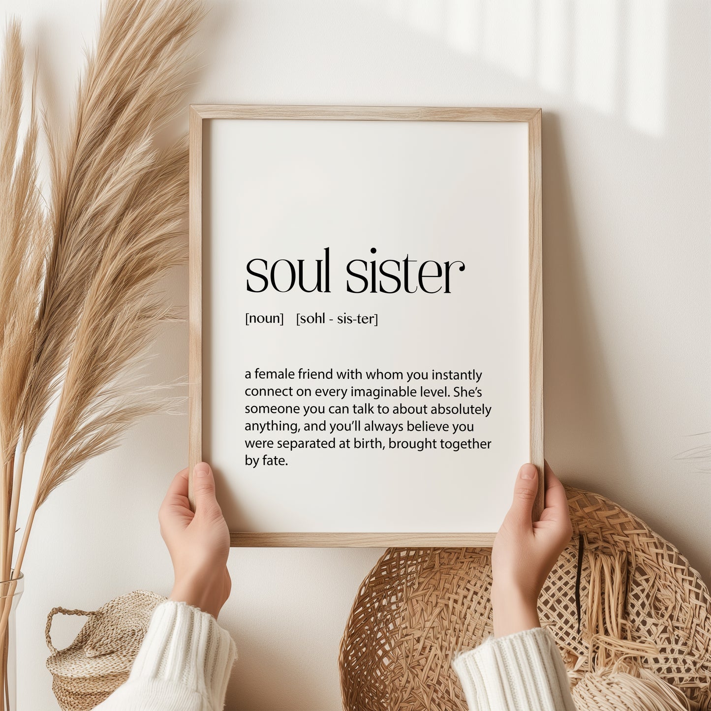 Soul Sister Print | Wall Art | Gifts For Best Female Friend