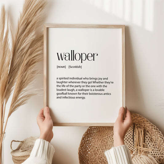 Walloper Print | Scottish Wall Art | Word Meaning