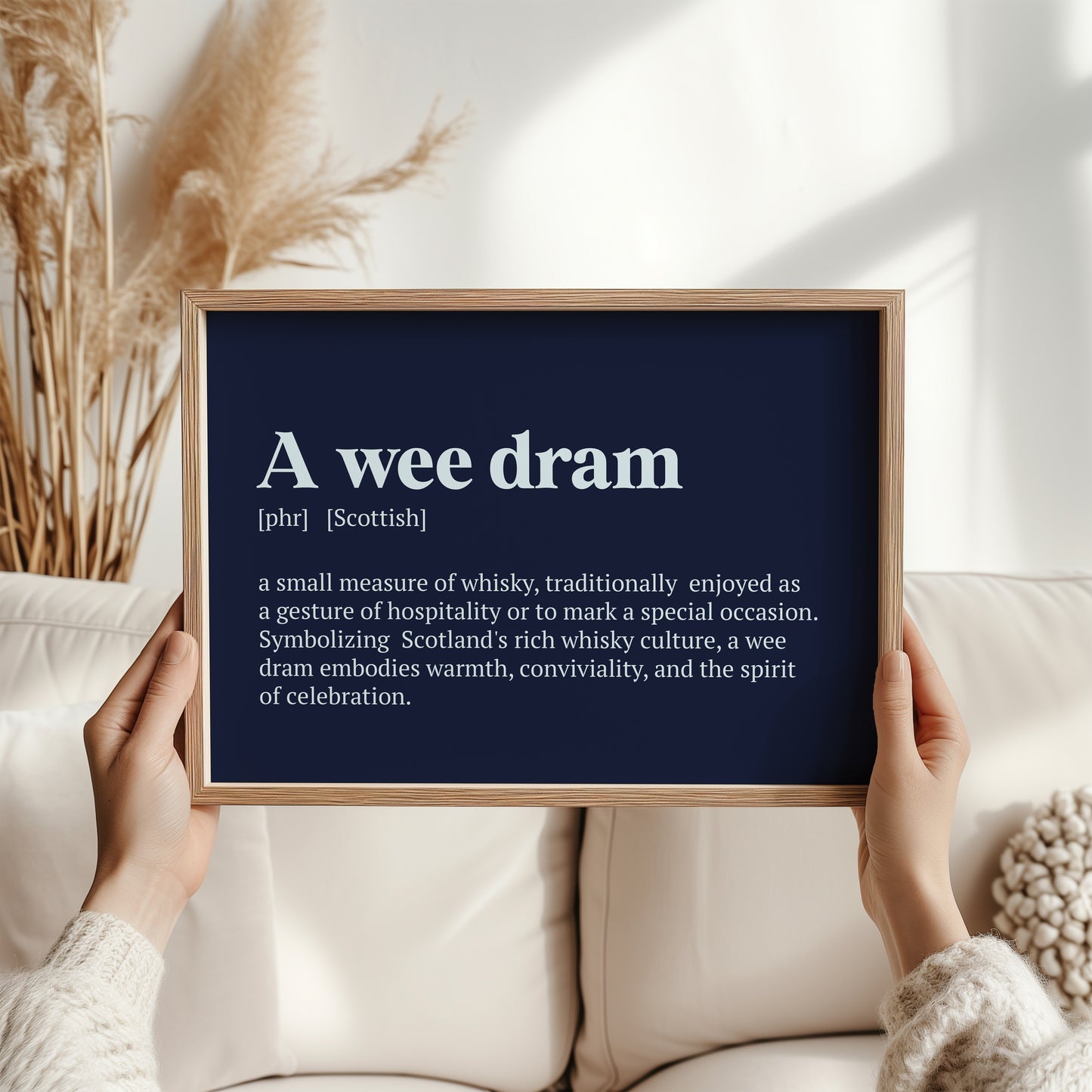 A Wee Dram Scottish Print | Scottish Dialect Wall Art | Pub Art