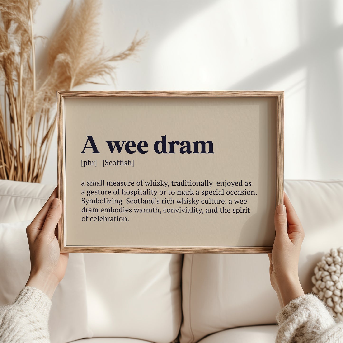 A Wee Dram Scottish Print | Scottish Dialect Wall Art | Pub Art