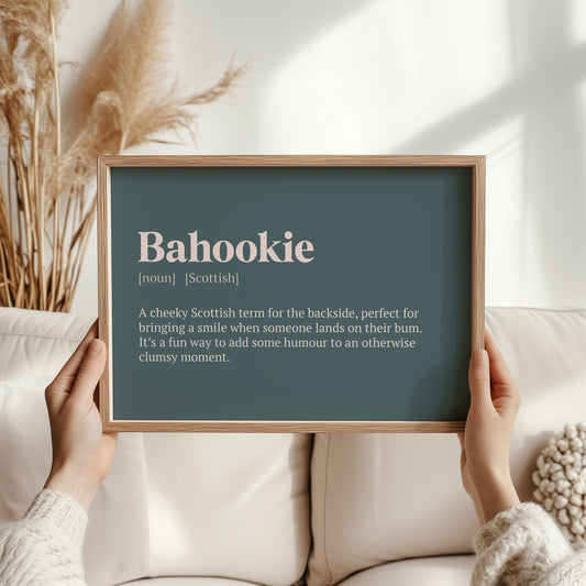 Bahookie Scottish Print | Scottish Dialect Wall Art