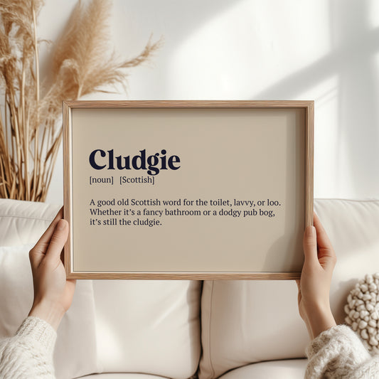 Cludgie Scottish Print | Scottish Word Meaning Art