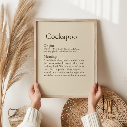 Cockapoo Print | Cockapoo Owner Gift | Curly Dog Wall Art | Doodle Dog Lover Poster