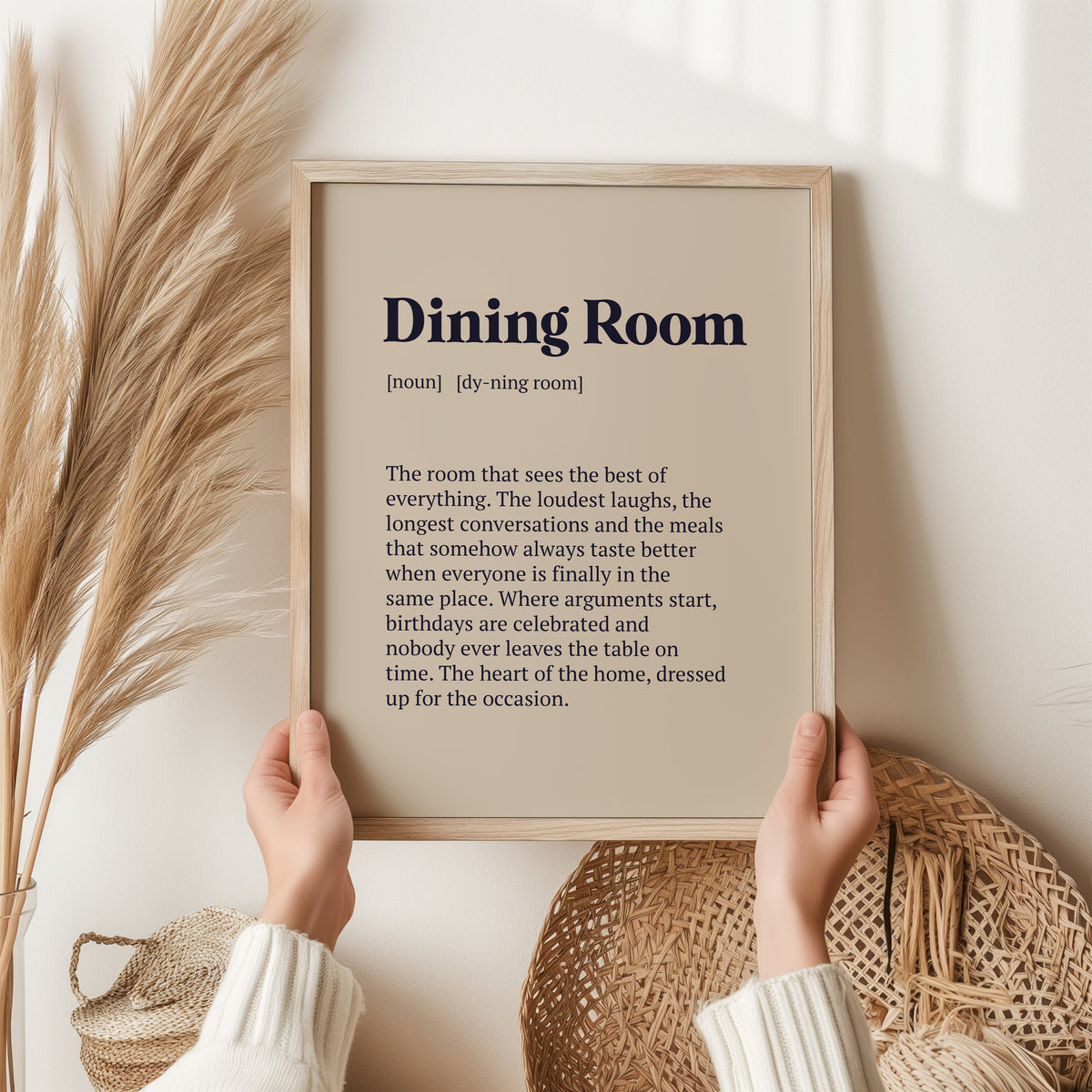 Dining Room Definition Print | Funny Home Wall Art Gift | Humorous Dictionary Print