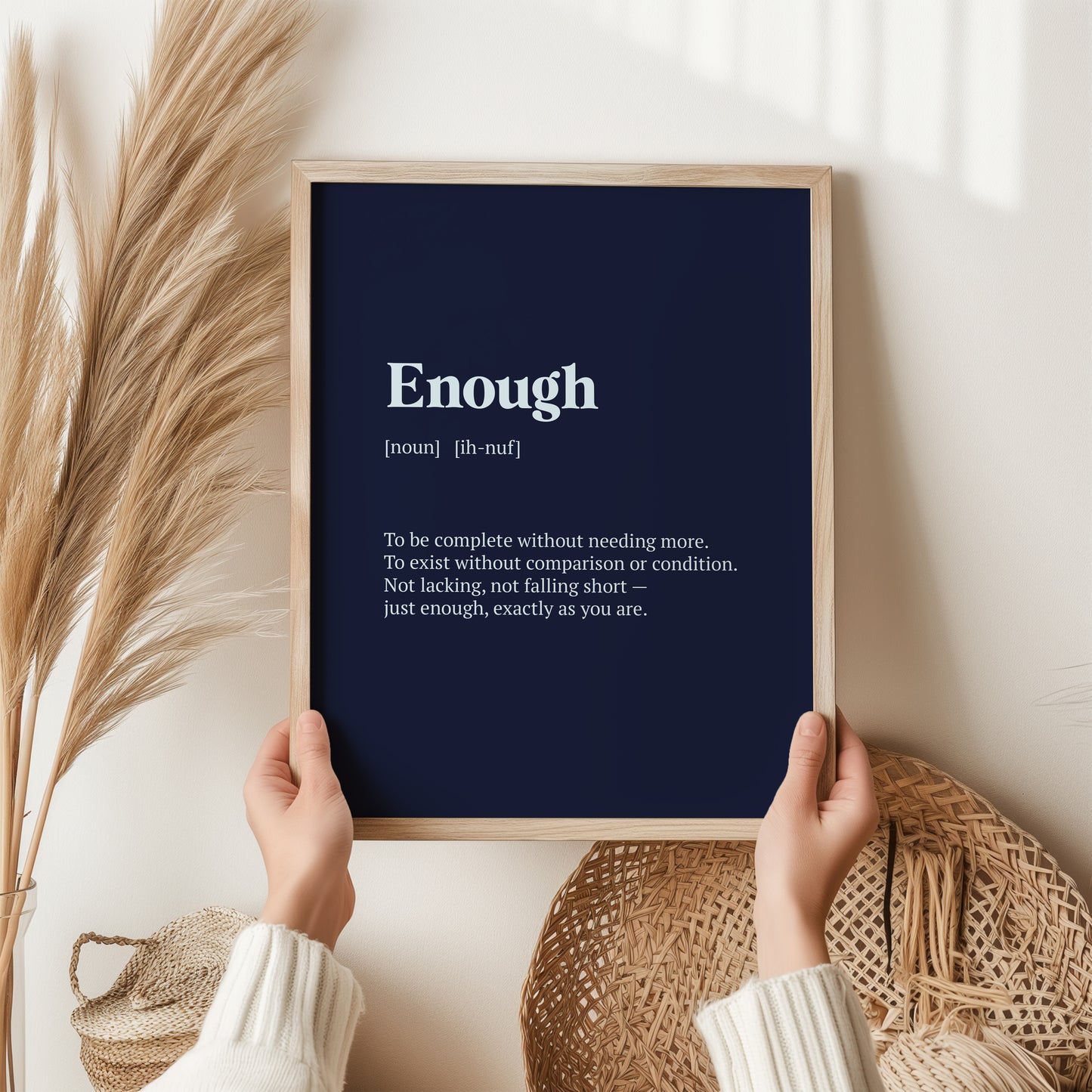 Enough Definition Print | Inspirational Wall Art Gift | Self Love Poster