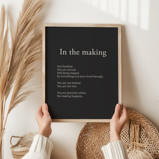 In The Making Definition Print | Inspirational Wall Art Gift | Self Growth Poster