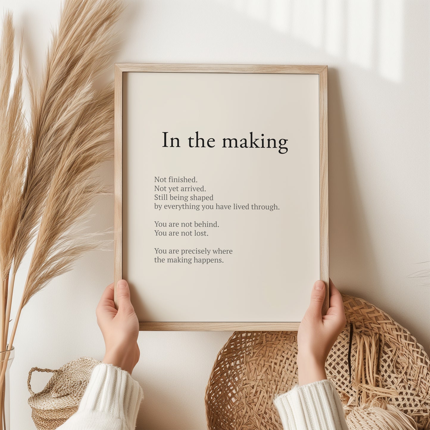 In The Making Definition Print | Inspirational Wall Art Gift | Self Growth Poster