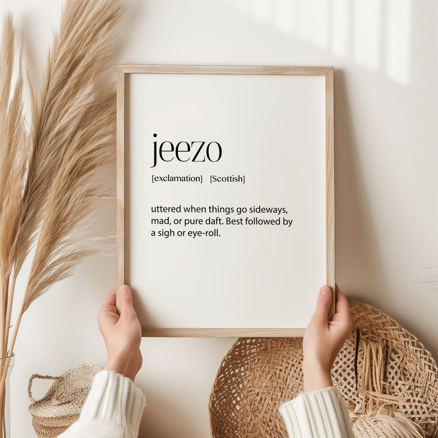 Jeezo – Scottish Slang Print | Funny Scottish Exclamation Wall Art